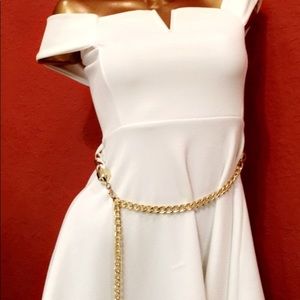 White mini party dress